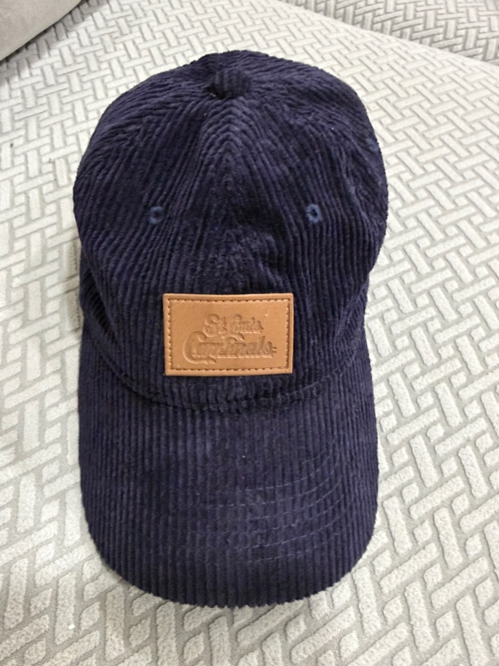 St Louis Cardinals Corduroy Hat Brown & Crouppen Strap Back Baseball Cap Cotton